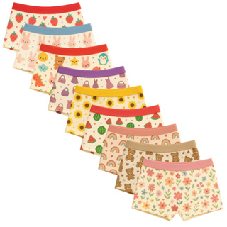 Kit 5 ou 10 Cueca Boxer Feminina Infantil Calcinha Shortinho 100% Algodão em Oferta na Shopee