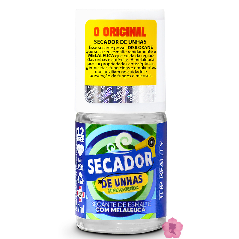 Base Secador de Unhas Seca e Cuida Com Melaleuca 12 Free Sos Unhas Top Beauty