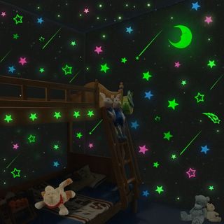 Adesivos de Estrelas que Brilham no Escuro – Decoração para Paredes e Tetos