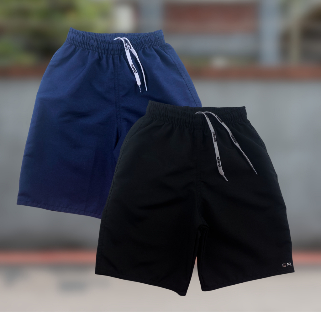 Kit 2 Bermudas Tactel Infantil Menino Básica Lisa Leve Grappin