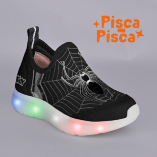Tênis Infantil Menino Kidy Flex Light Luz Led Primeiros Passos Aranha Conforto Anatômico Divertido em Oferta na Shopee