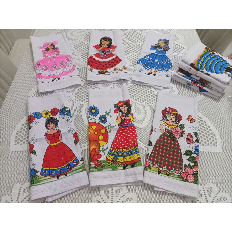 KIT C/ 120 PANOS DE PRATO TECELAGEM NOSSA SENHORA APARECIDA