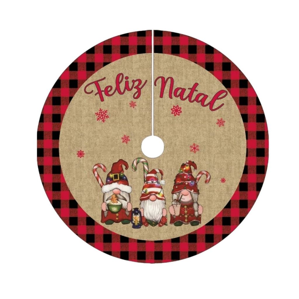 Saia Tapete Base Árvore De Natal Decoração Papai Noel Enfeite Natalino Luxo LuvinCo — imagem 2 de 2