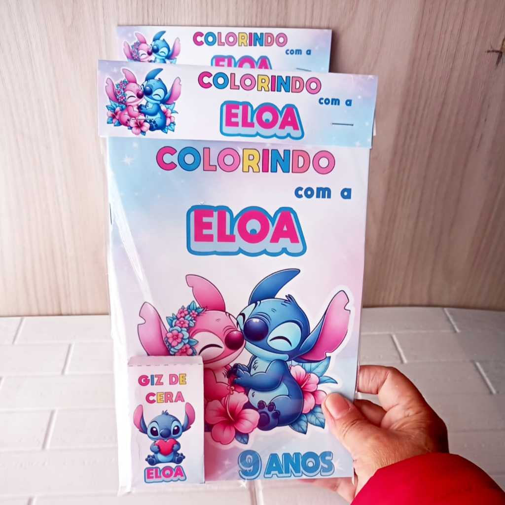 LIVRINHO DE COLORIR - STITCH - LEMBRNCINHA DE ANIVERSÁRIO -KIT COLORIR REVISTINHA em Oferta na Shopee