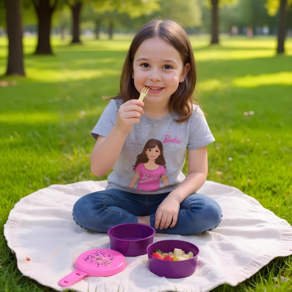 Marmita Infantil Dupla Stellar + Garfinho | Livre de BPA | 2 Compartimentos Empilháveis | QUEEN SHOP em Oferta na Shopee