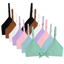 Kit 6 Top Menina Moça Triângulo com Laço – Sutiã Bralette Confortável Juvenil com fecho unico
