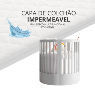 PROTETOR DE COLCHÃO IMPERMEAVEL PARA BERÇO EVOLUTIVO REDONDO FASE 1 em Oferta na Shopee