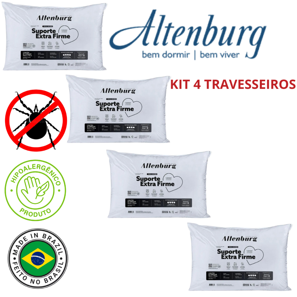 Kit Travesseiro Altenburg Suporte Firme - Comprar com Melhor Preço em Roupas de Cama