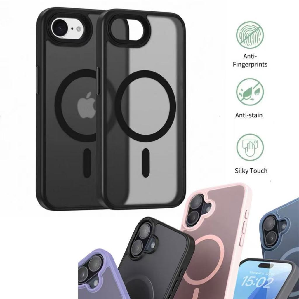 Capa Fosca Para iPhone 17e 17E 16e 16 E  Magnético Seguro  Acessórios De Telefone