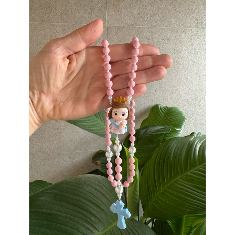 Terço em honra a Nossa Senhora do Rosário infantil personalizado | ENVIAR NOME NA HORA DA COMPRA | Rosário para crianças