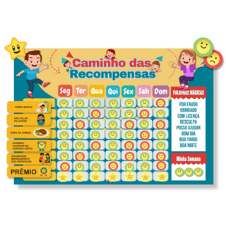 Quadro de Rotina Infantil - Incentivo e Organização para Atividades Diárias, Quadro de Parede em Oferta na Shopee