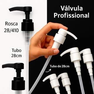 kit Válvulas Pump Profissional Branca, Preta para Shampoo Condicionador Cosméticos  28/410 em Oferta na Shopee