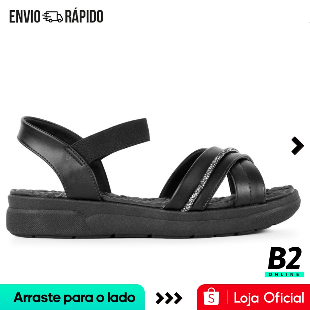 Sandália Comfortflex Elastic Strass Feminina Original Com Nota Fiscal e Garantia em Oferta na Shopee