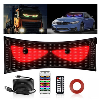 Painel De Pixel Matriz LED Rolagem Publicidade Brilhante Sinais Flexível USB 5V Sinal Do Carro Controle App Bluetooth
