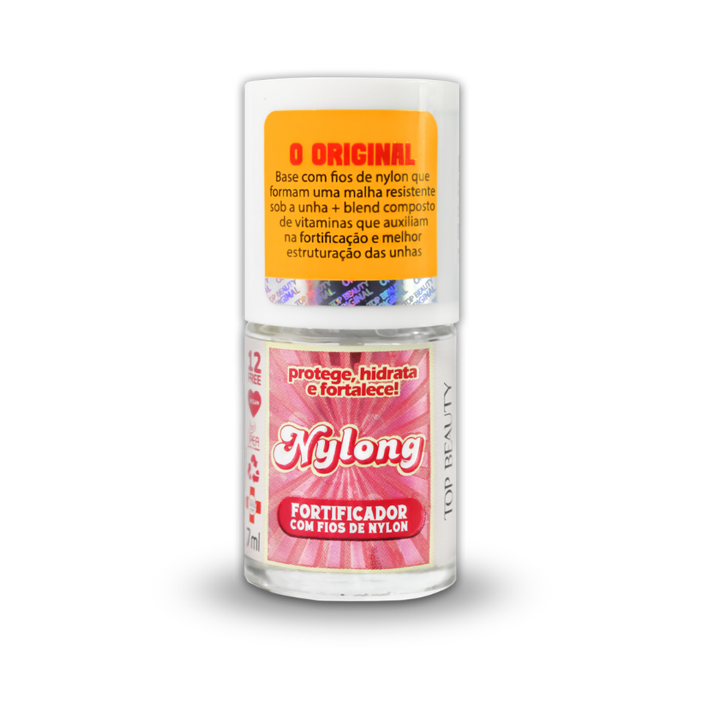 Base Nylong Fortificador com Fios de Nylon 12 Free Sos Unhas Top Beauty em Oferta na Shopee