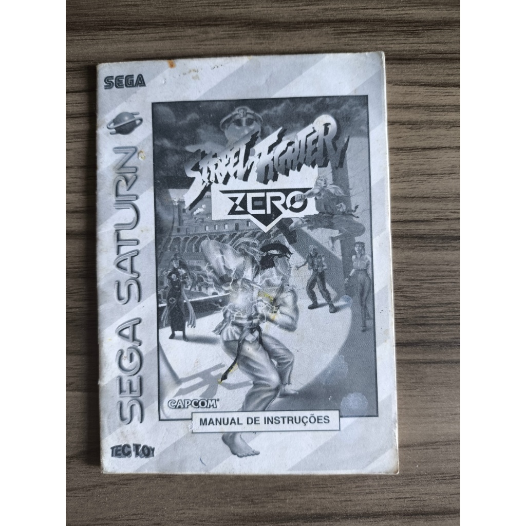 Manual Do Jogo Street Fighter Zero Para sega Saturno Tectoy