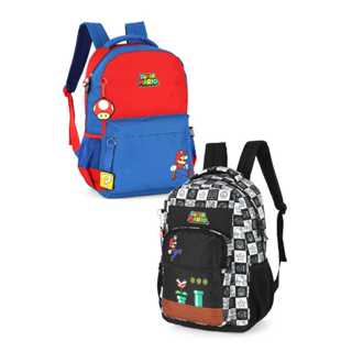 Mochila de Costas Super Mario | Alça Reforçada | Azul ou Preta em Oferta na Shopee