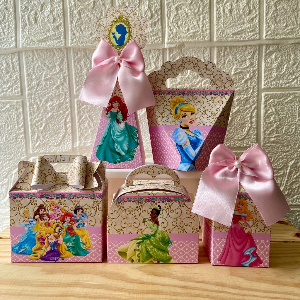 Kit Festa Princesas Disney  Personalizados Lembrancinhas Caixinhas Para Festa PEGUE E MONTE