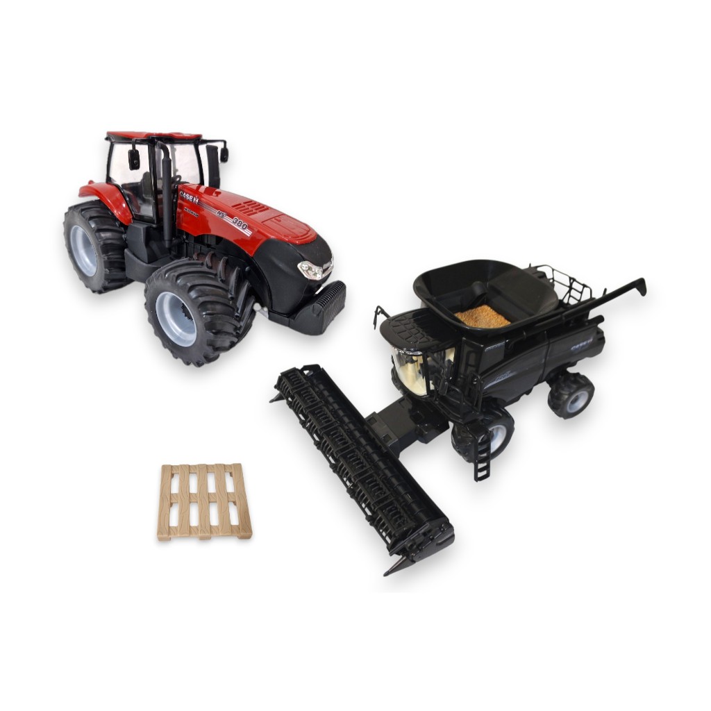 Kit Colheitadeira de grãos Axial Black e Trator Case