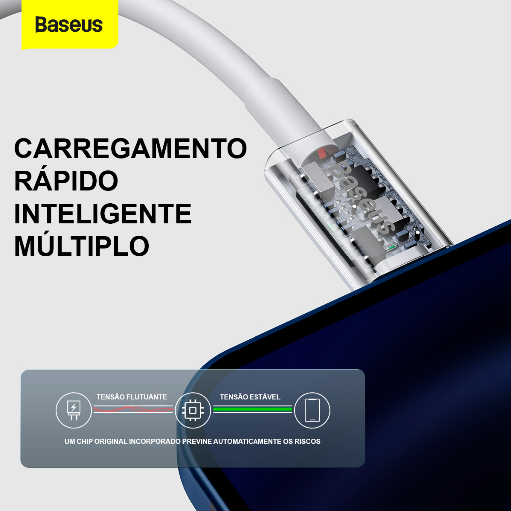 Cabo Tipo C para Lightning Baseus Superior Series Fast Charging Data 20W 1m · foto 2