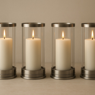 Kit 4 Suportes Para Vela 7 Dias Vidro Alumínio em Oferta na Shopee