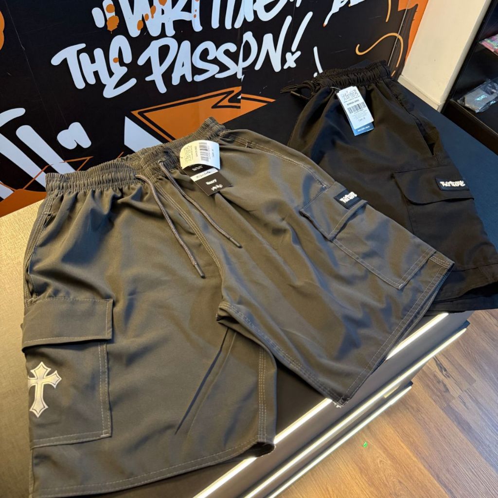 Kit 2 Bermuda Cargo Casual Streetwear Masculina Ripfire Cruz Tactel Elastano 4 Bolsos Laterais