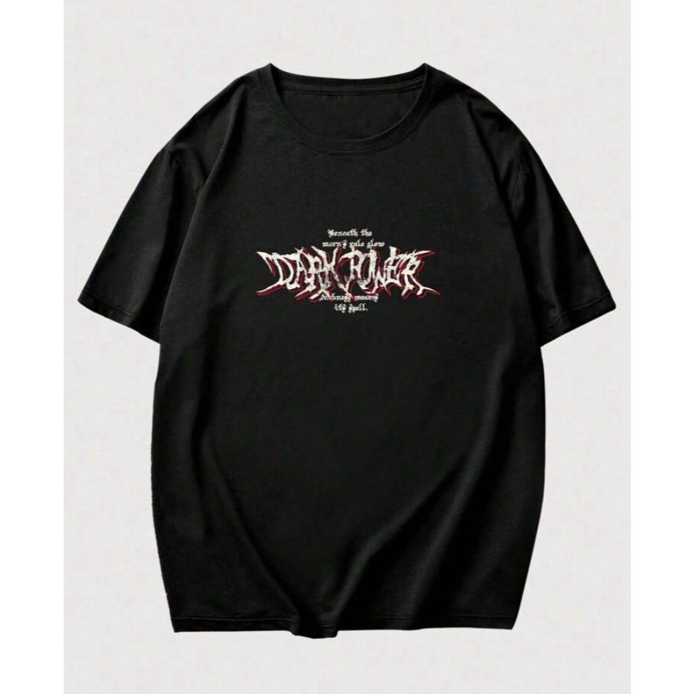 Camiseta Masculina Estampa Dark Power Rock Street Style Estilo Urbano