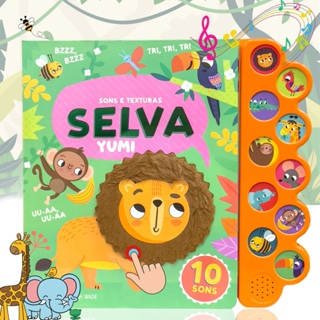Livro Infantil Bebê Sensorial | Animais Da Selva Leia E Ouça Interativo Edição Premium Colecionável em Oferta na Shopee