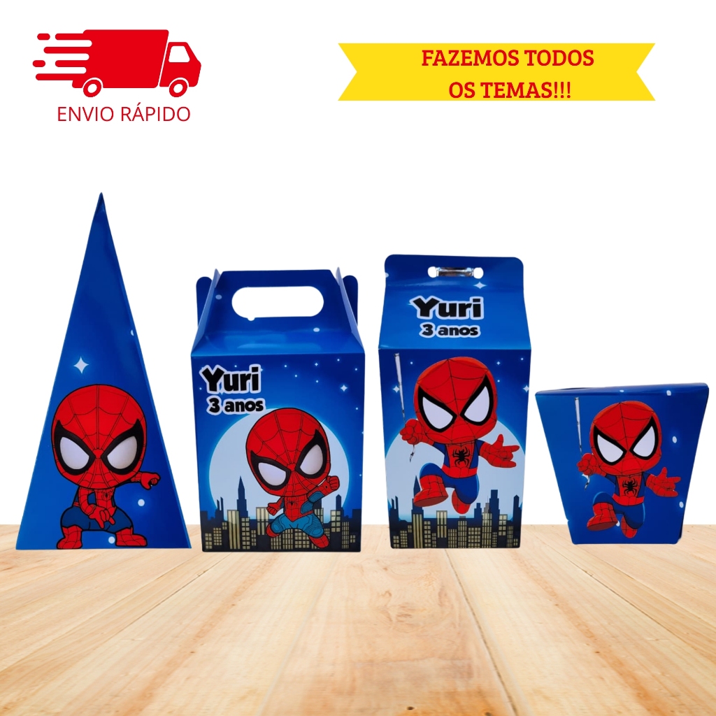 Kit Caixinhas Personalizadas Lembrancinha - HOMEM ARANHA BABY - Fazemos todos os temas