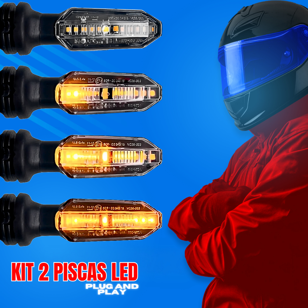 Kit 2 Piscas Seta led Cb Twister Cg Titan 160 Fan 160 Titan 150 — imagem 2 de 2