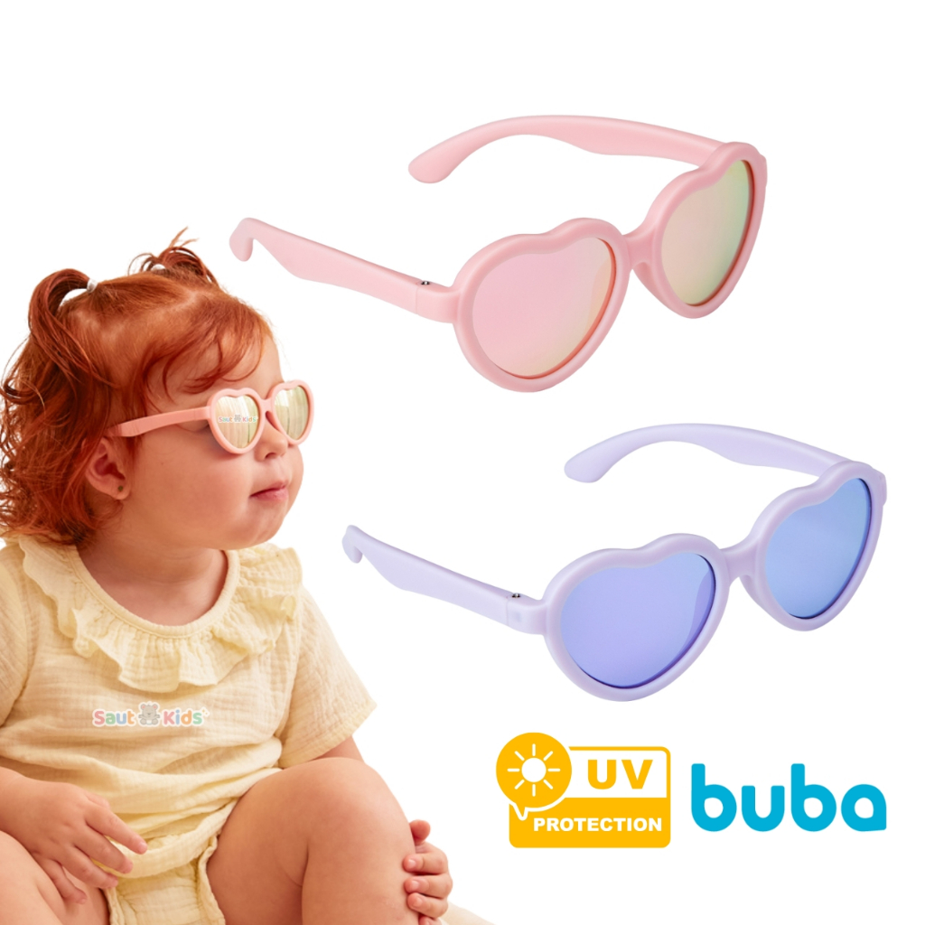 Óculos De Sol Infantil Armação Flexível Buba para Menina Bebê e Criança Proteção UVA UVB Óculos que Não Quebra em Oferta na Shopee