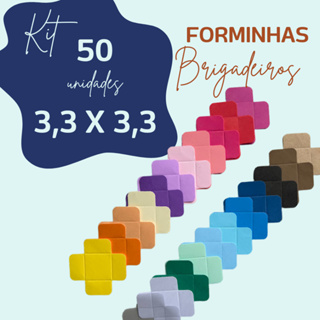 Forminhas 4 petalas (3,3 x 3,3 cm) - 50 Unidades - Ref 502 Jm Distak em Oferta na Shopee
