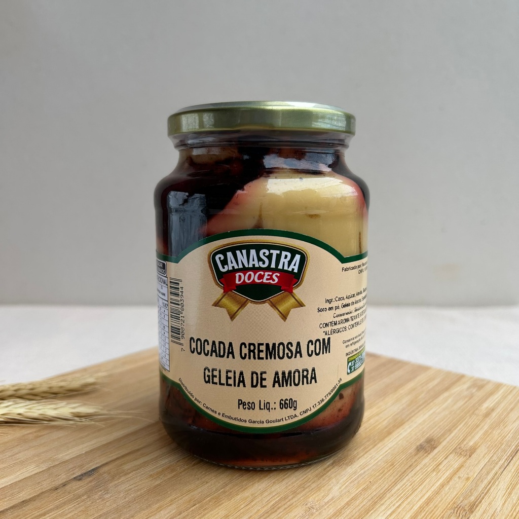Cocada Cremosa com Amora Canastra Premium 660gr