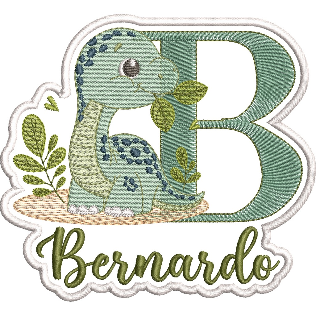 Patch Aplique Bordado Termocolante Dinossauro Com Nome Vr3 em Oferta na Shopee