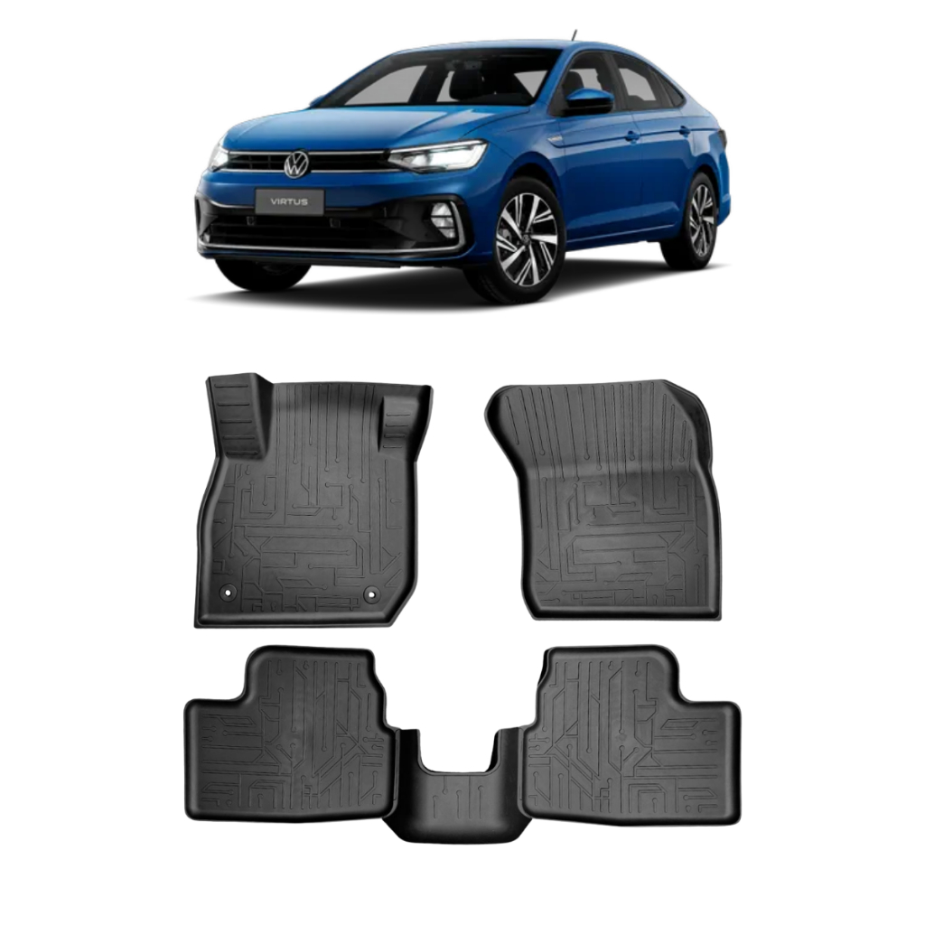 Tapete Bandeja Virtus 5 Peças Tpe Flexível 2018/2026 em Oferta na Shopee