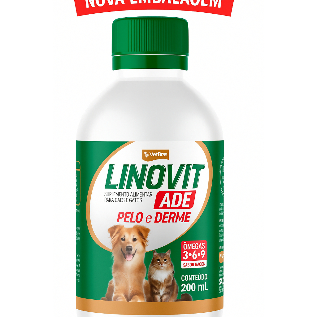 Linovit 200 Ml - Suplemento Vit. Para Cães E Gatos