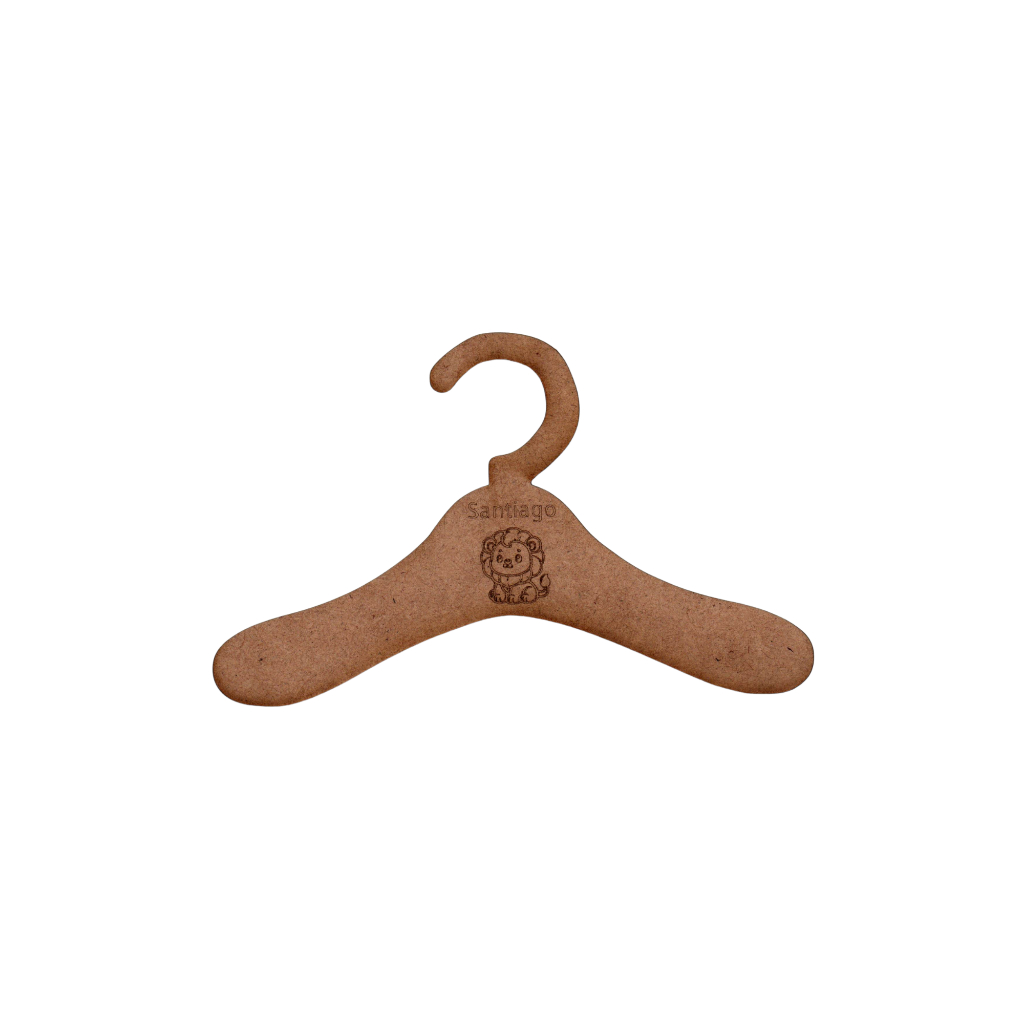 Kit Cabide Infantil Personalizado MDF com Nome e Desenho | Cabide para Bebê e Criança