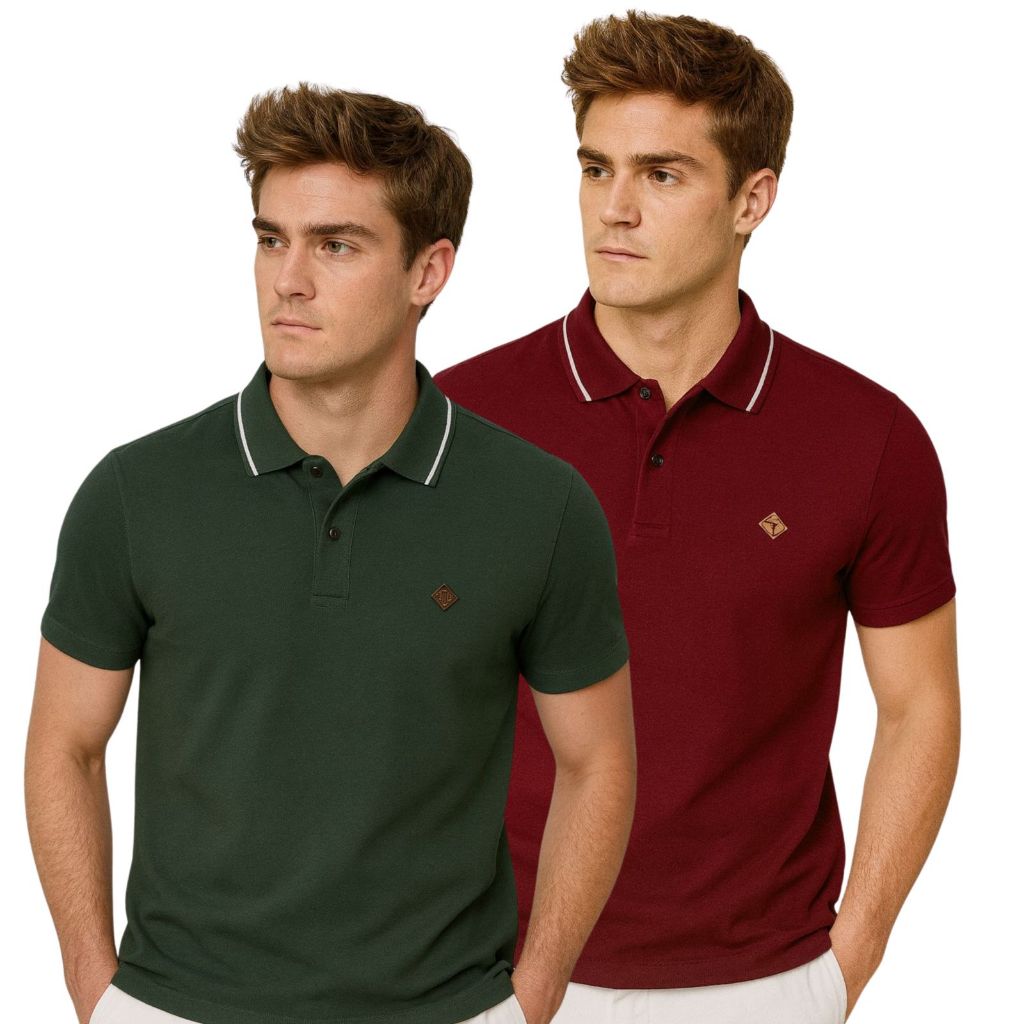 Kit 2 e Unidade Camiseta Gola Polo Masculina Malha Grossa Para Homem Camisa 100% Algodão em Oferta na Shopee