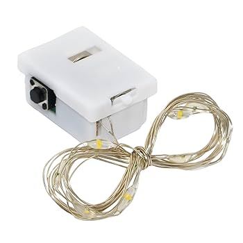 Mini Cordão de Luz LED com Caixa Branca – 10 LEDs Amarelos (1 Metro) | Modelo AL-4747 em Oferta na Shopee