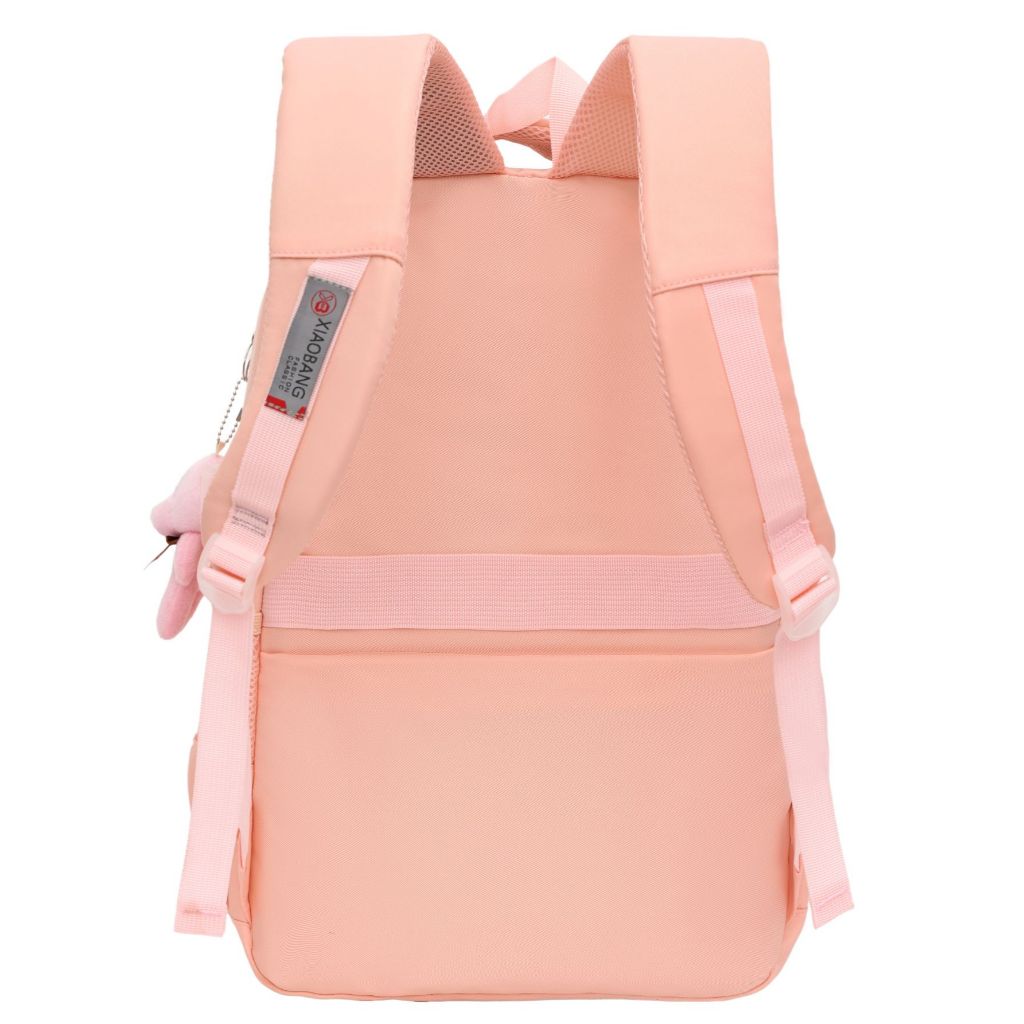 Mochila Escolar Com chaveiro De Grande Capacidade Para Estudante Feminina Nylon Impermeave Novidade · foto 2
