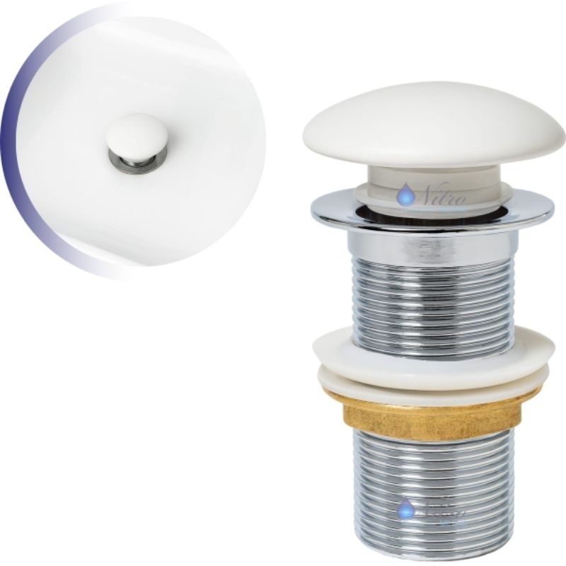 Válvula Click Branca 1 1/4 Cerâmica Inox Banheiro Ralo Pia Cuba Lavabo lavatório em Oferta na Shopee