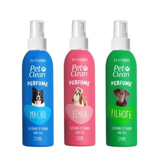 Perfume Pet Clean para Cães e Gatos | 120ml | Cheirinho Pós Banho Diário | Macho, Fêmea ou Filhote em Oferta na Shopee