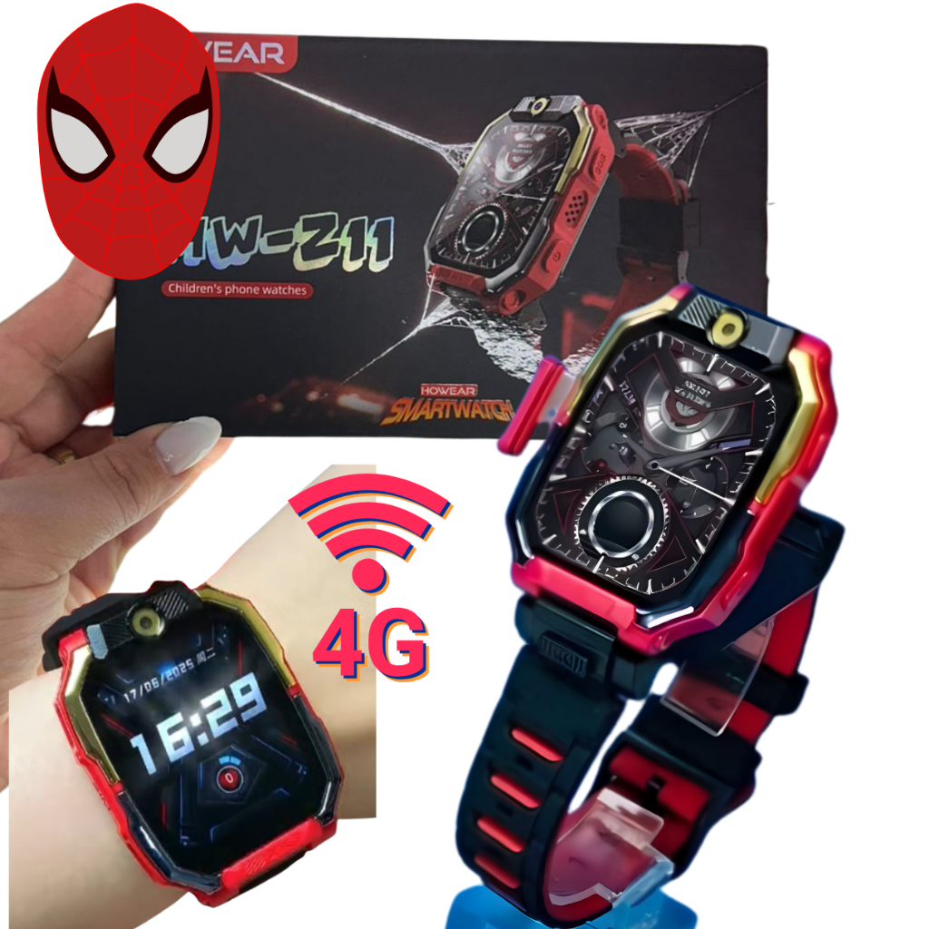 Relógio Inteligente Smartwatch Infantil 4g Wifi Chamada Sos Câmera Gps Play Store 64gb 2025