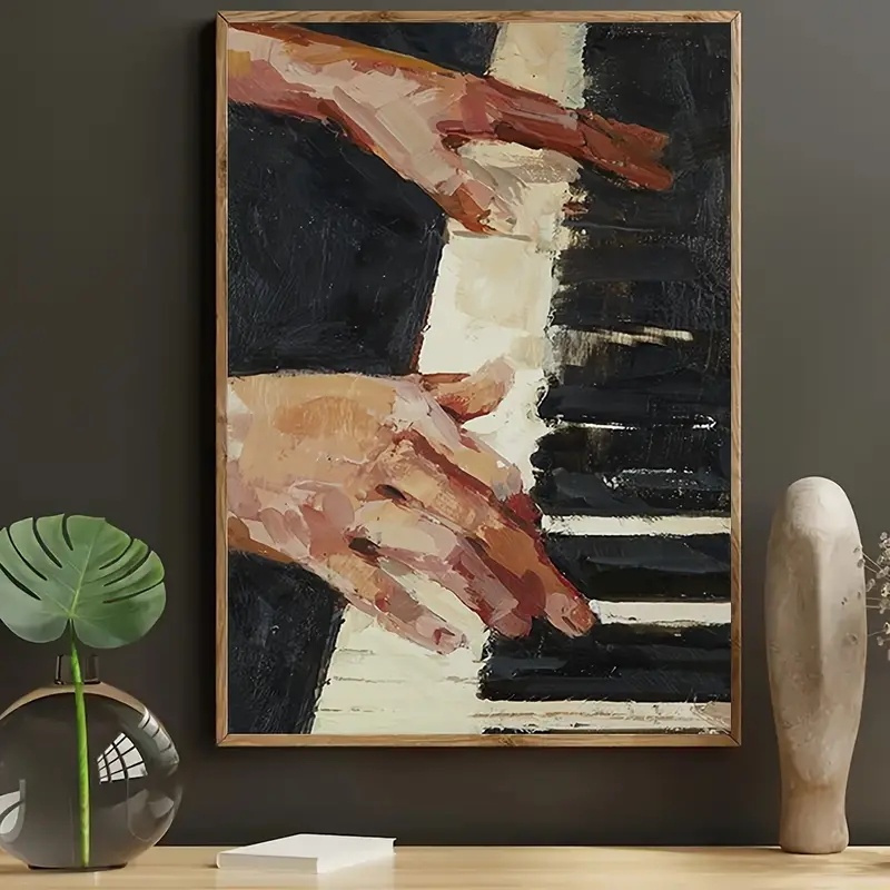 Quadro Decorativo Piano Vintage Música Art Deco Sala Quarto Escritório Café Bar em Oferta na Shopee
