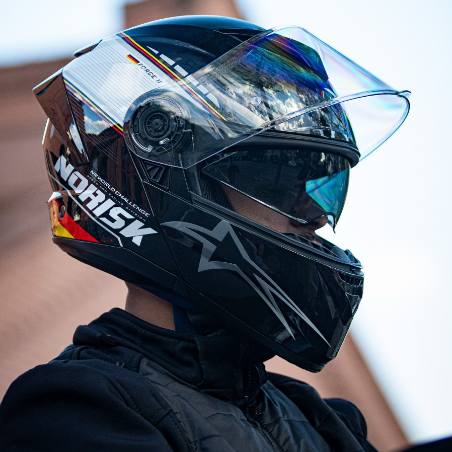 Capacete Norisk Grand Prix Países Alemanha Force 2 Articulado Escamoteável Robocop Alemanha