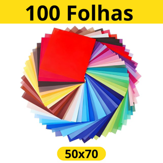 Papel Seda Colorido 50x70 100 Unidades Embrulho Presente em Oferta na Shopee