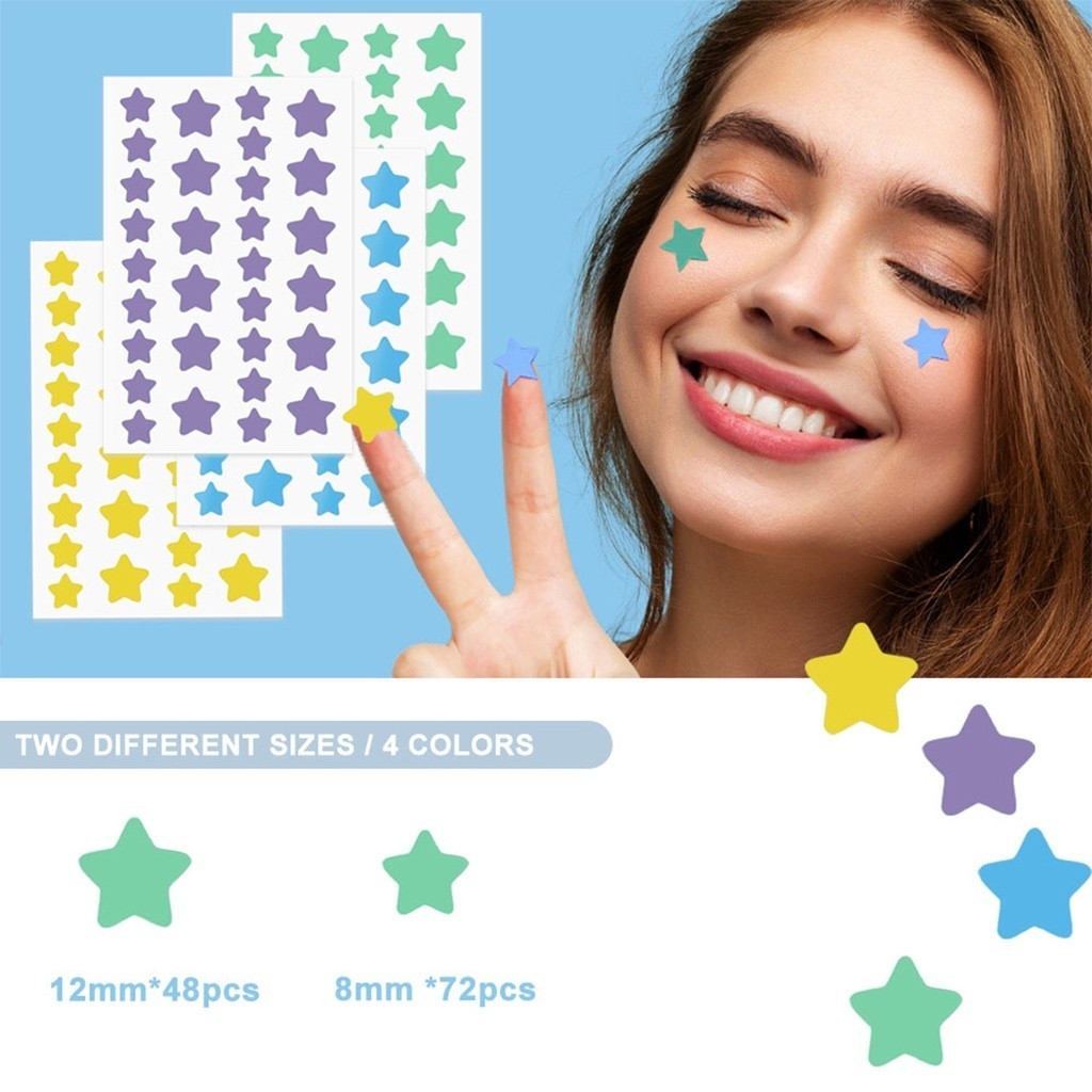 Patches Blogueiras Remoção Acne Forma Estrela Adesivos Cuidados Faciais Espinhas Manchas em Oferta na Shopee
