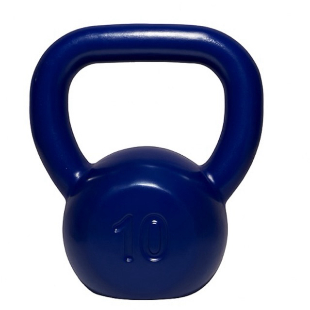 ketlebell emborrachado azul 10kg (1 unidade) kettlebell treino Crossfit