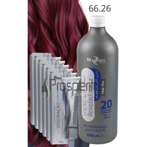 Kit Tinta Color 66.26 Marsala 6 Und + Ox 1 Litro