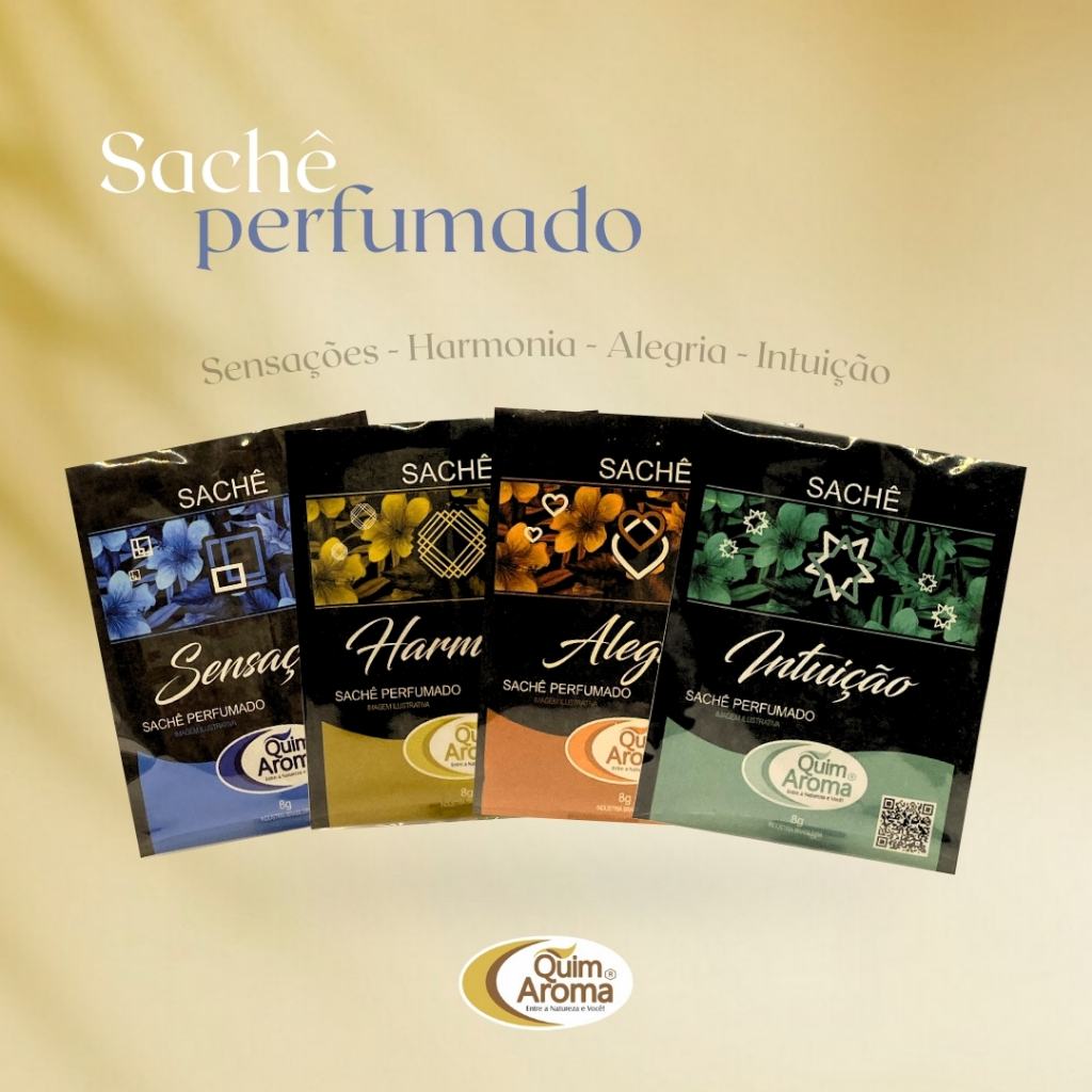 Kit 3/6/9/12 Sachês Perfumados 8g - Para Gavetas, Roupeiro, Automóvel, Bolsa e Ambiente